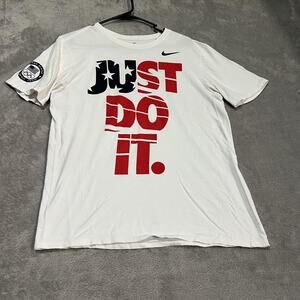 Nike Shirt Mens Medium White Just Do It USA Olympic Team Swoosh Graphic Tee